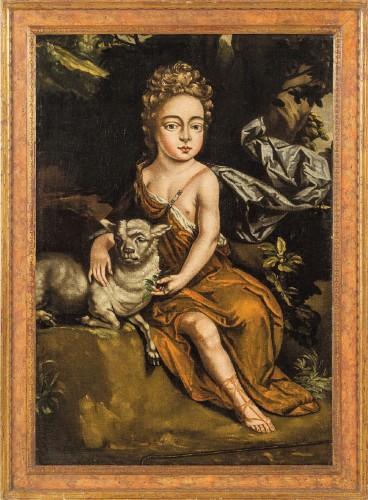 Portrait of a Noble Lady as St. John the Baptist - French school of the late 16th century